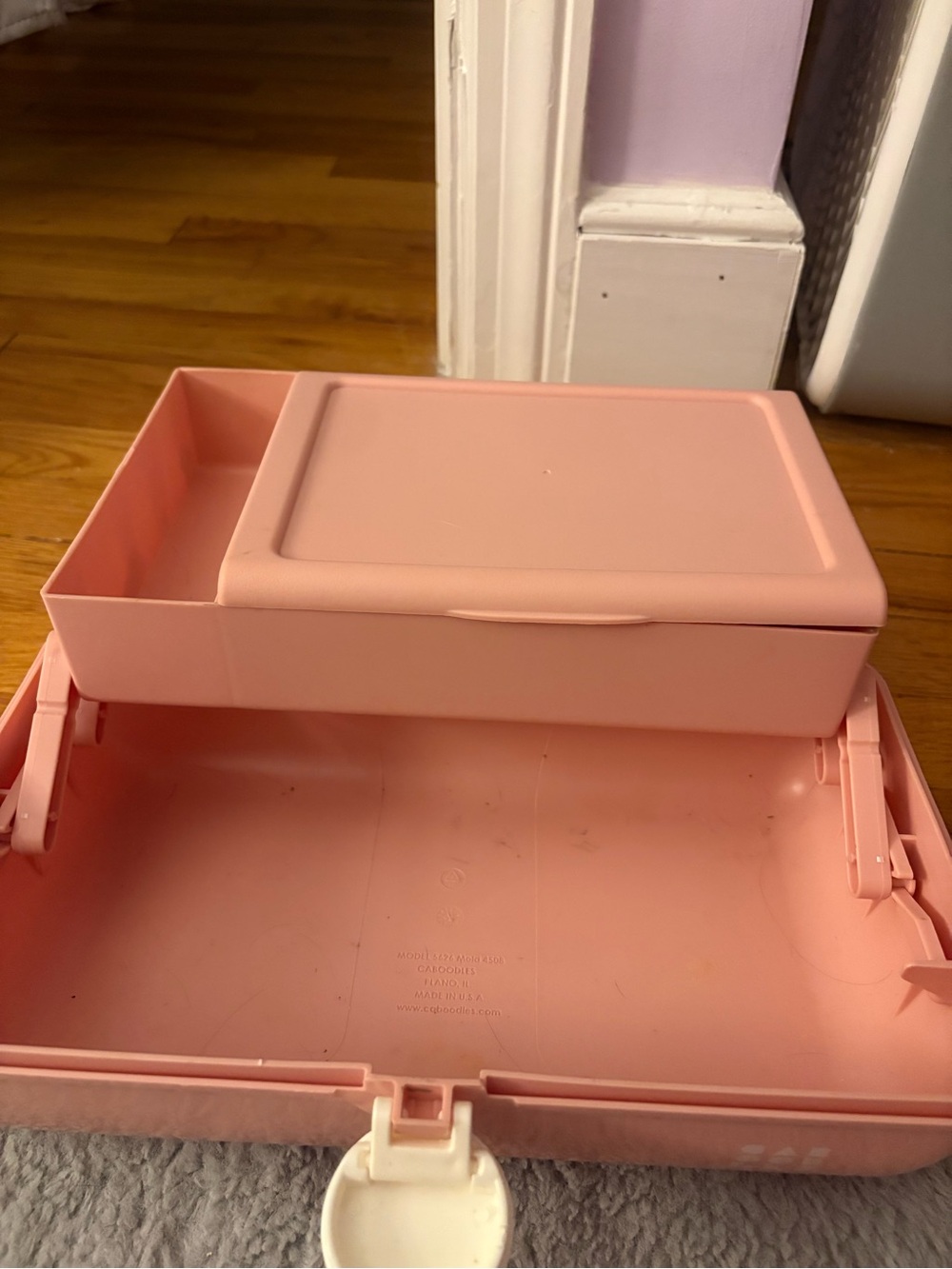 Pink Portable Storage Case with Handle - Picture 3 of 5